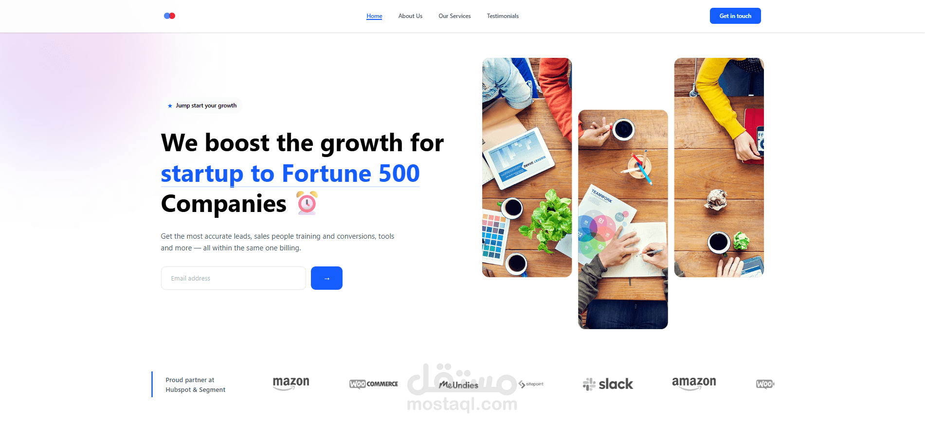 Modern Landing Page With Animation