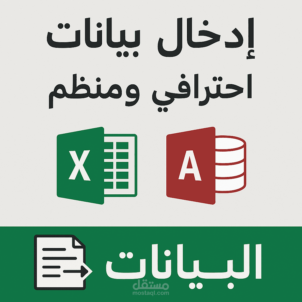 إدخال بيانات احترافي ومنظم على Excel أو Access