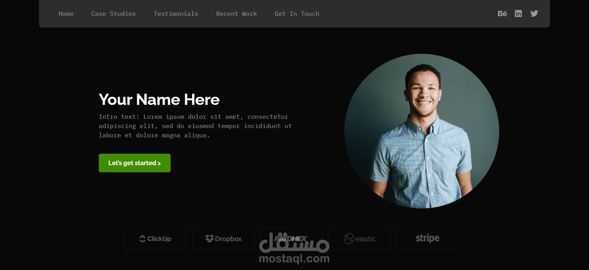 landing page