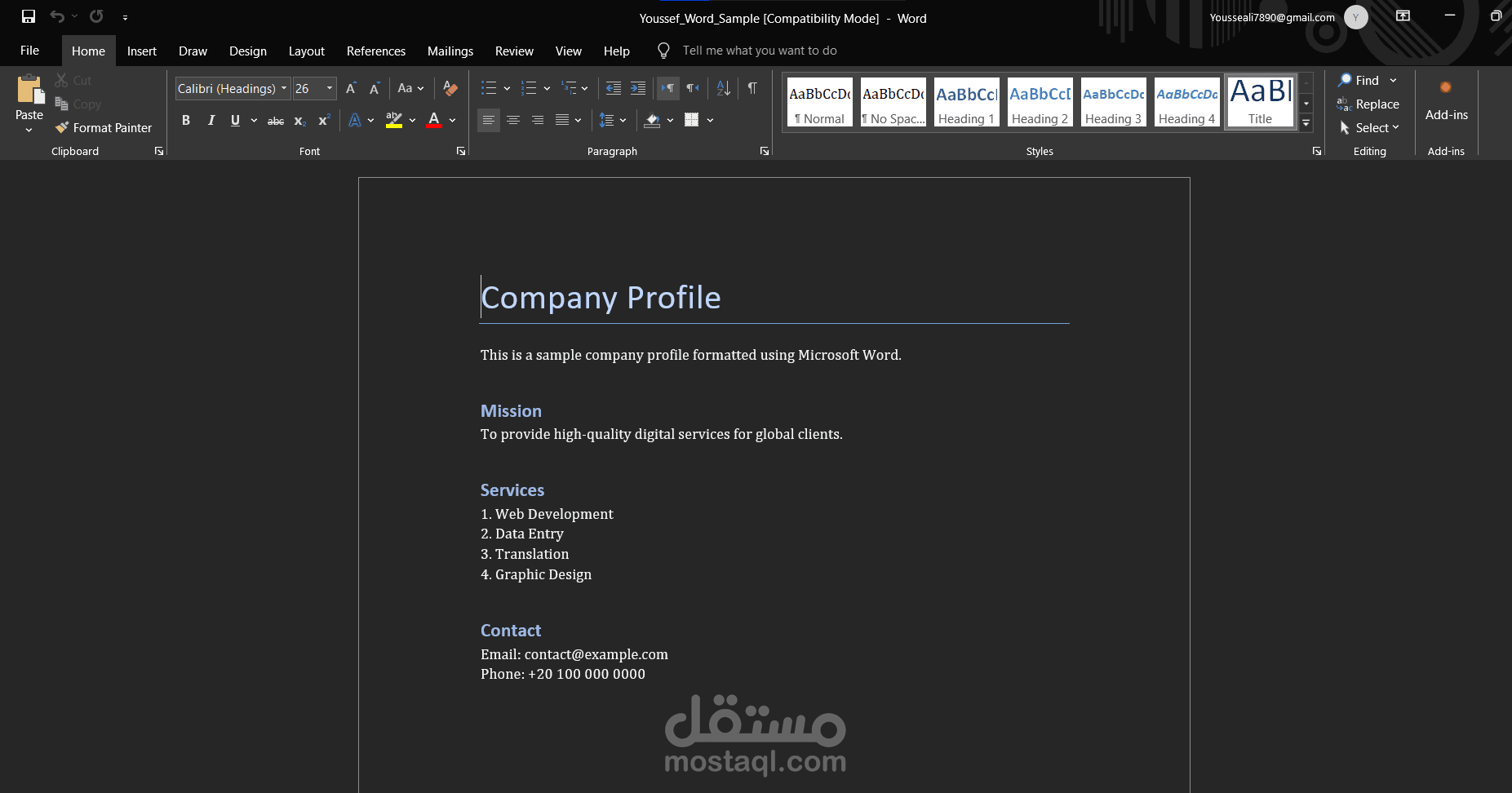 Professional Document Formatting in Microsoft Word
