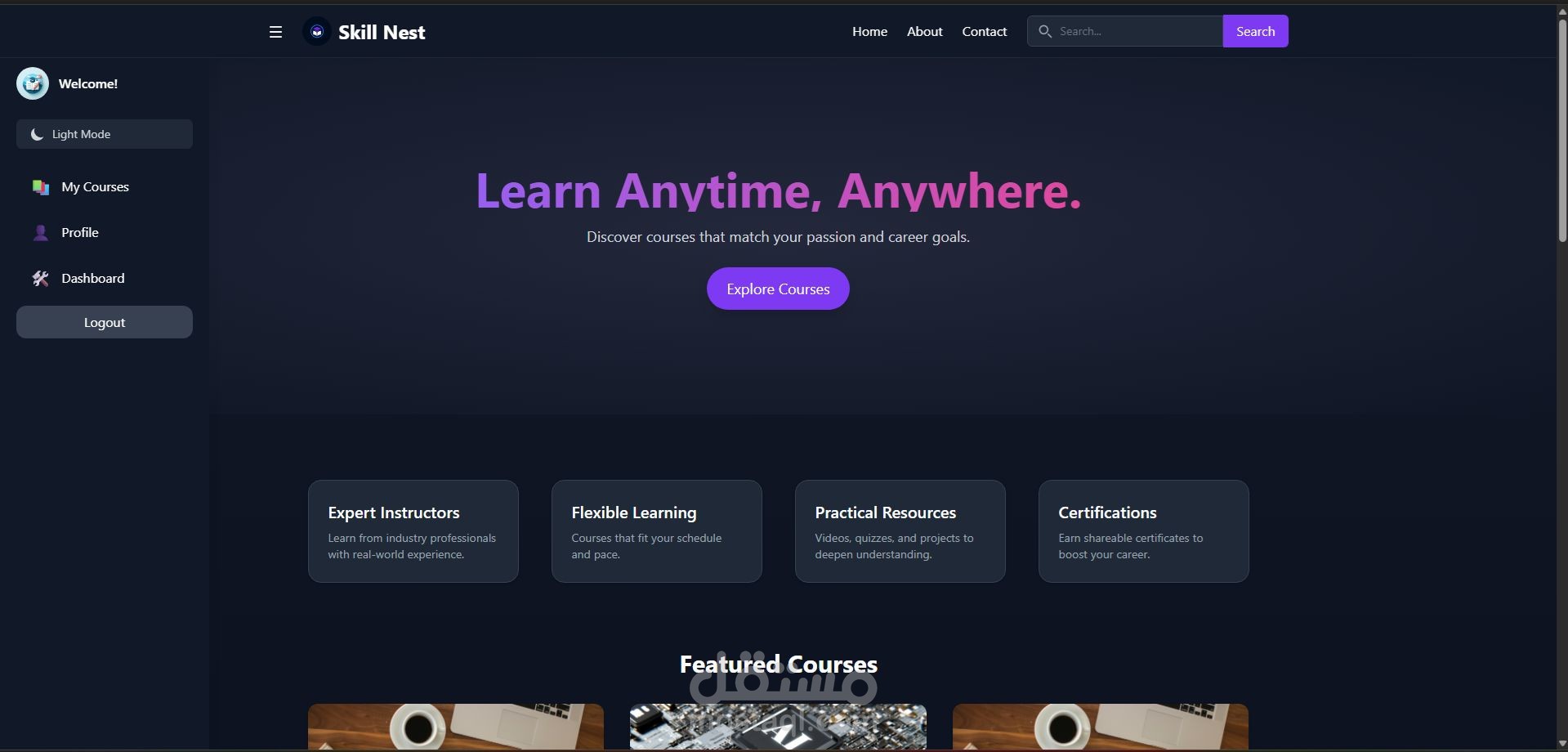 Full Stack Learning Platform