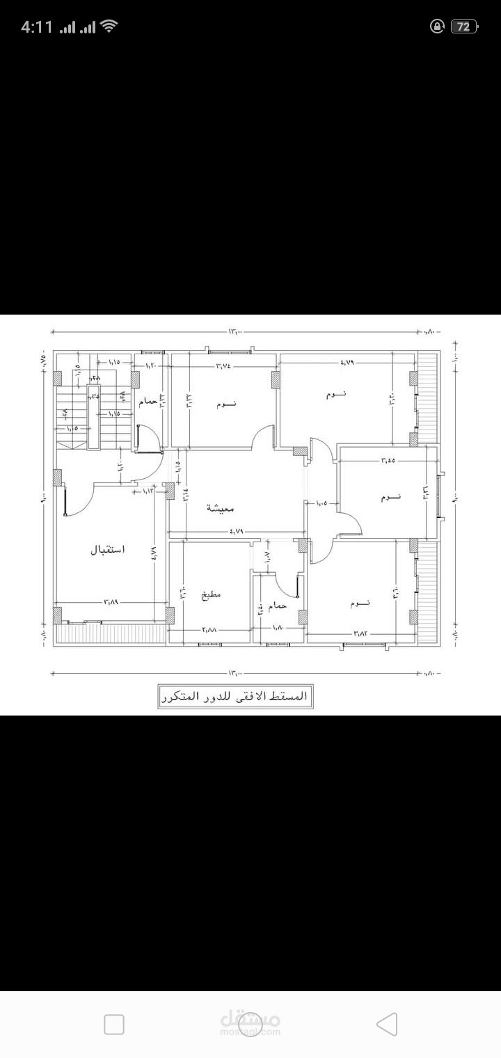 عمل تصميمات معمارية لعماير سكنية بالاوتوكاد