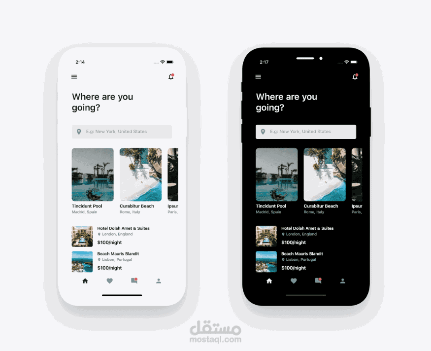 تطبيق رحلات Android و ios