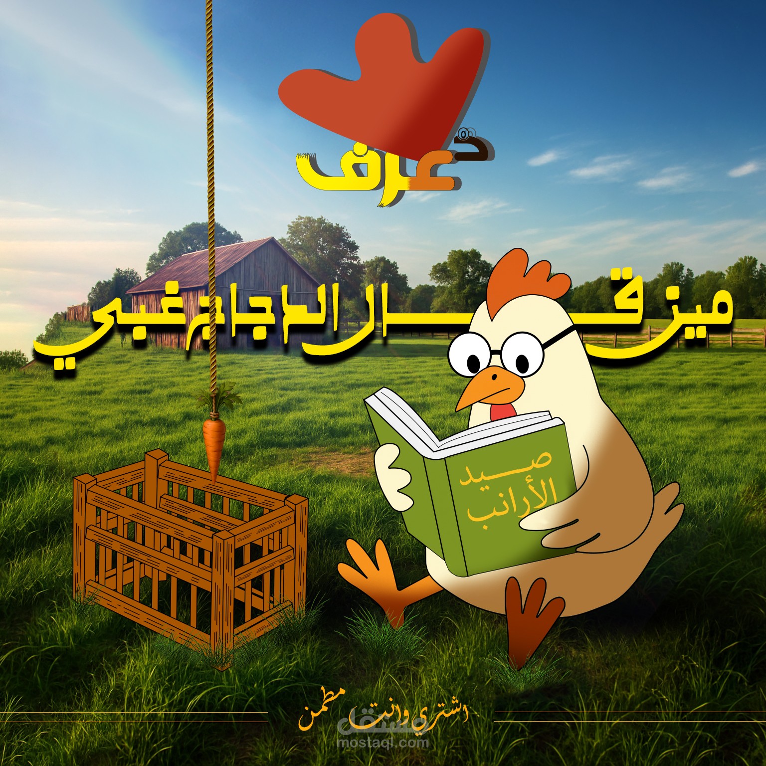 بوستر وشعار لمزرعة دجاج