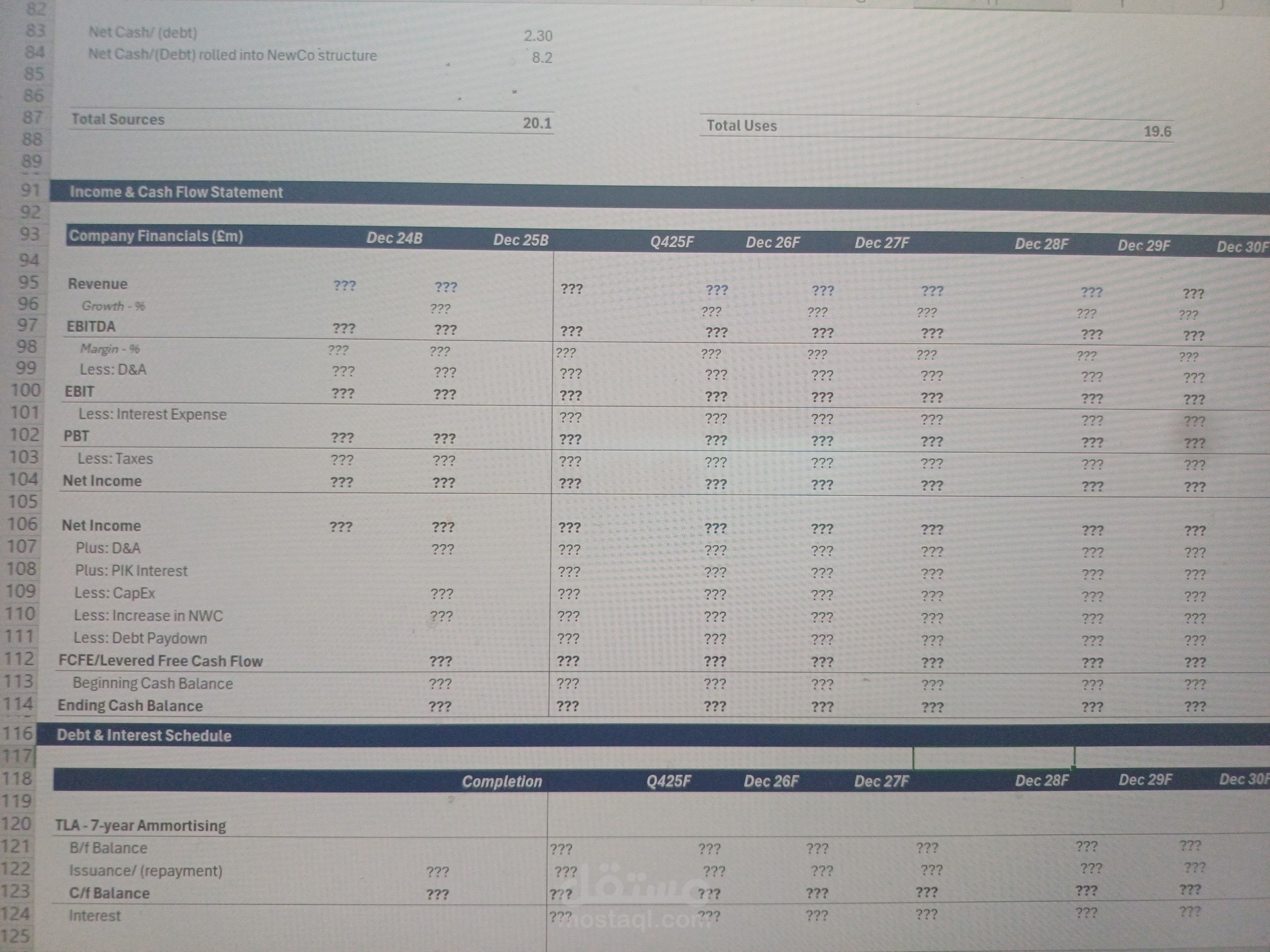 LBO,DCF business model
