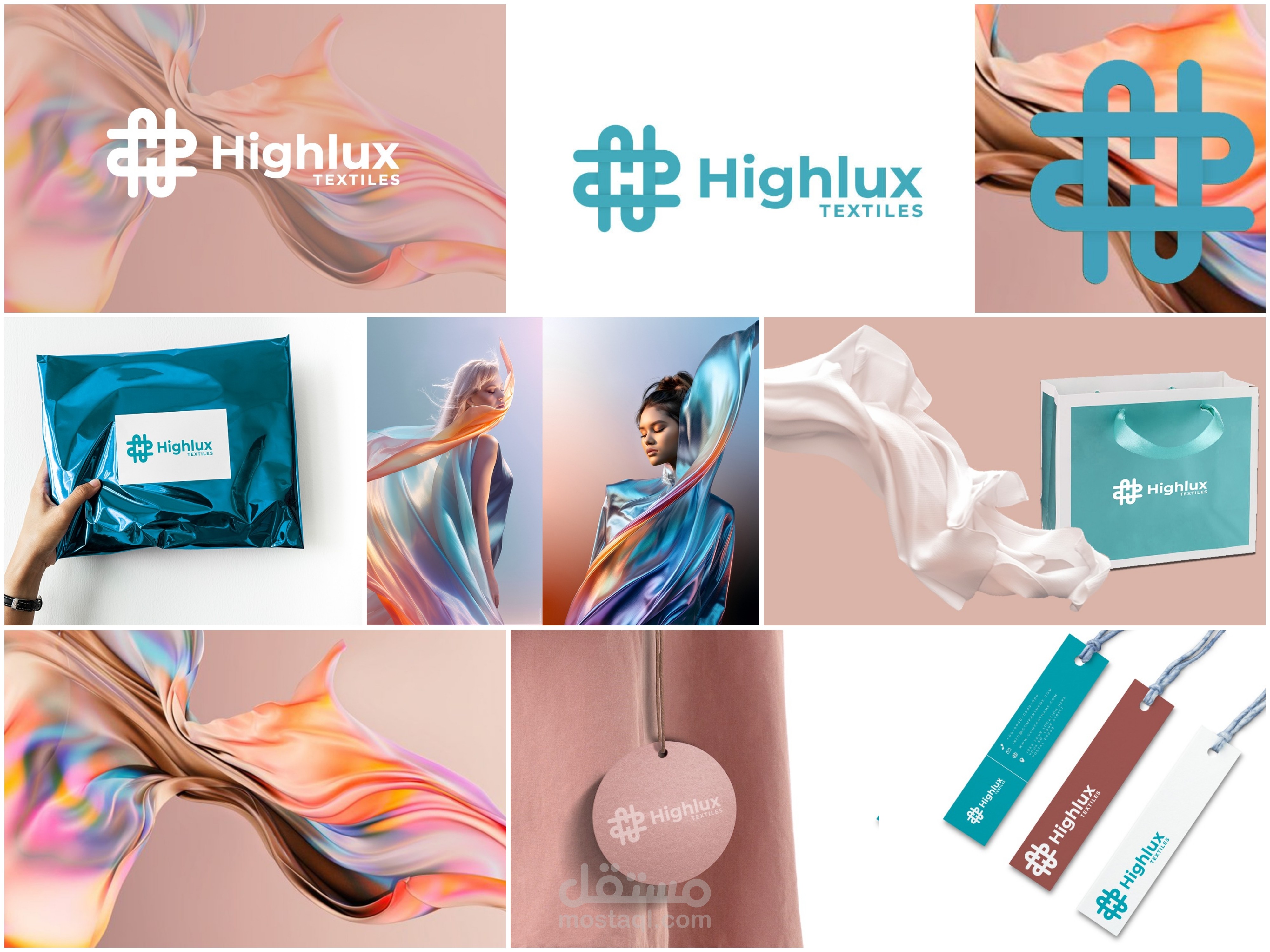 لوجو و براندنج شركة أقمشة حرير هيولوكس