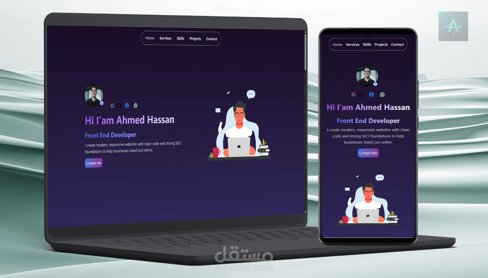 Personal Portfolio – موقع شخصي احترافي (Next.js Portfolio)
