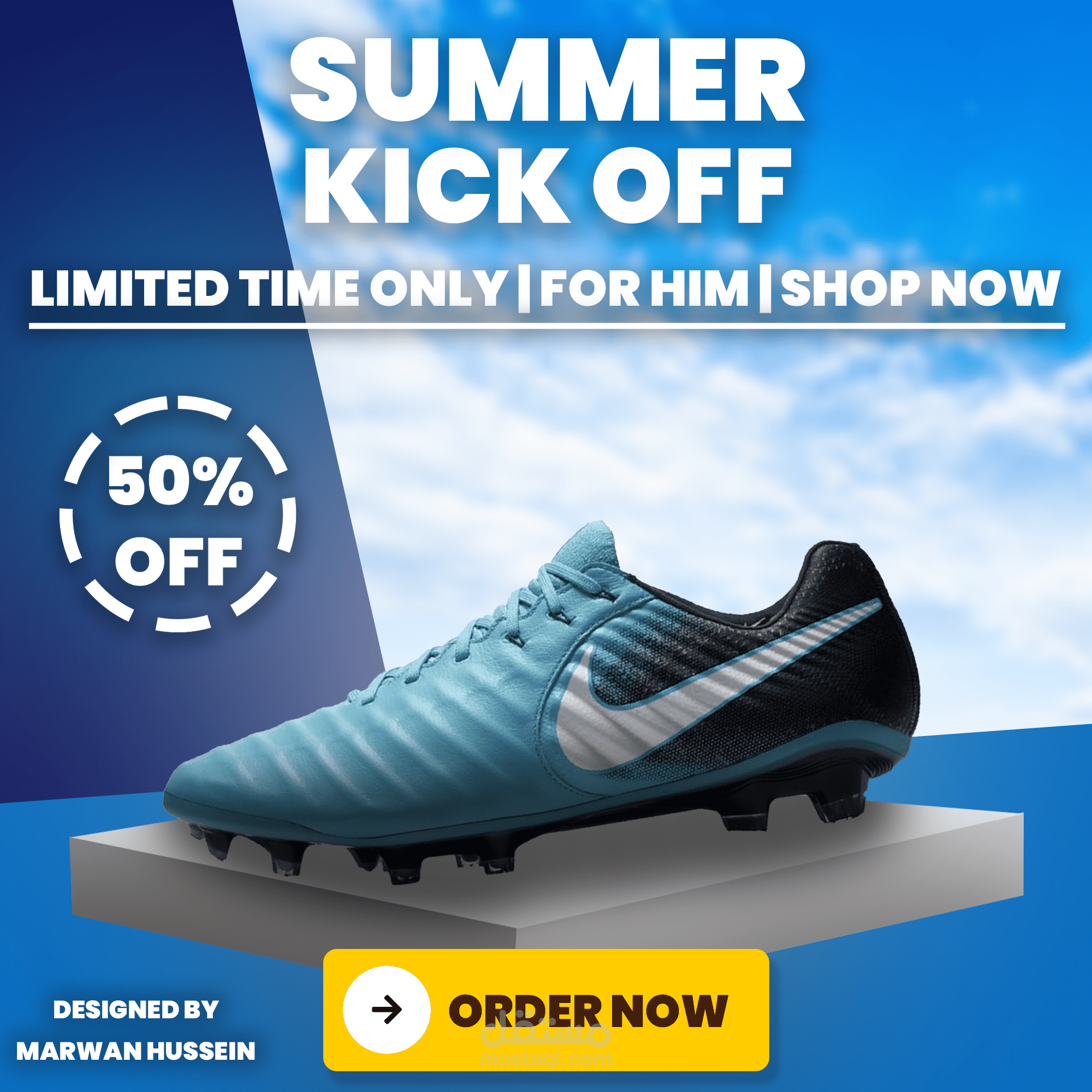 Nike Football Boot - Summer Kick Off Ad Design
