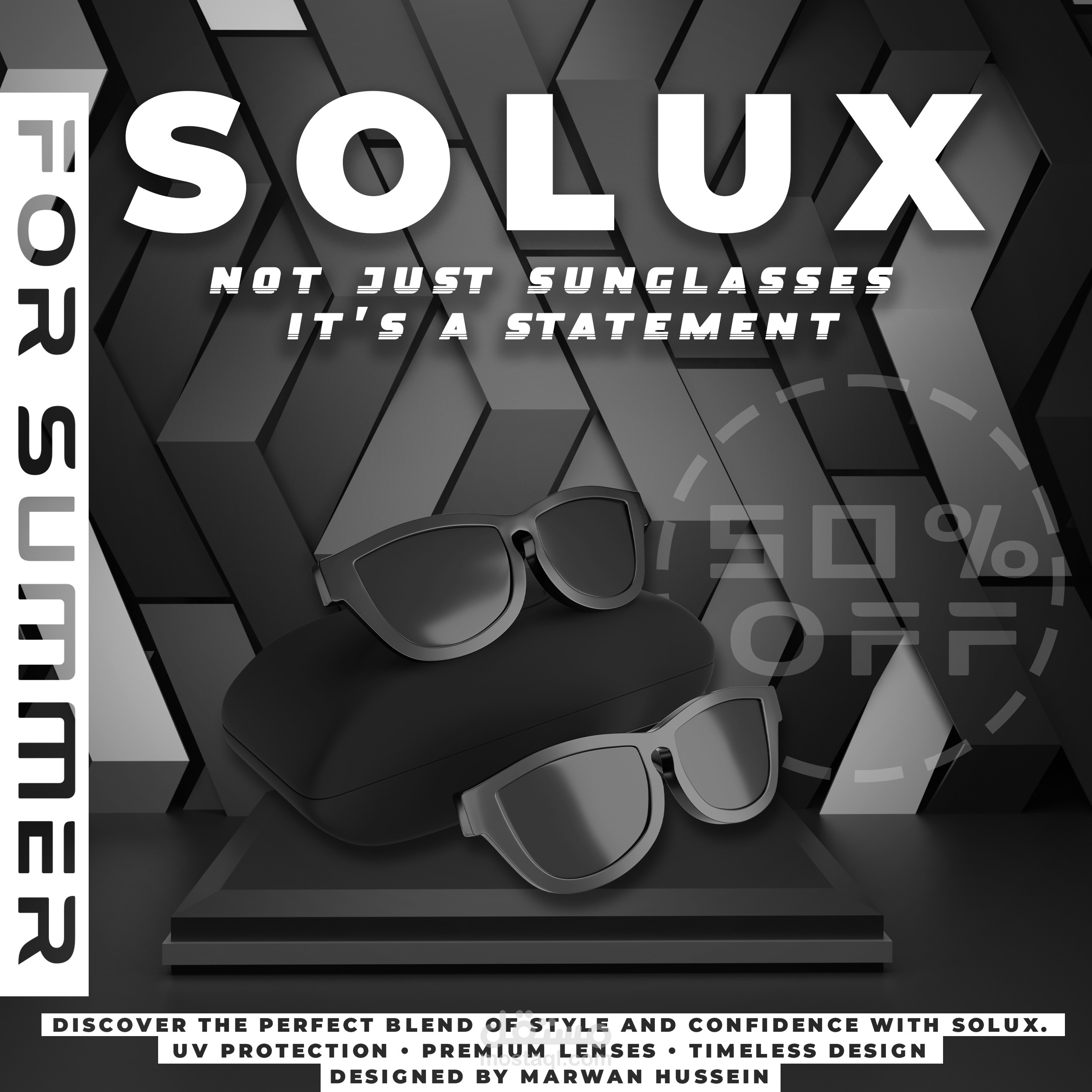 SOLUX – Bold Sunglasses Promotional Design