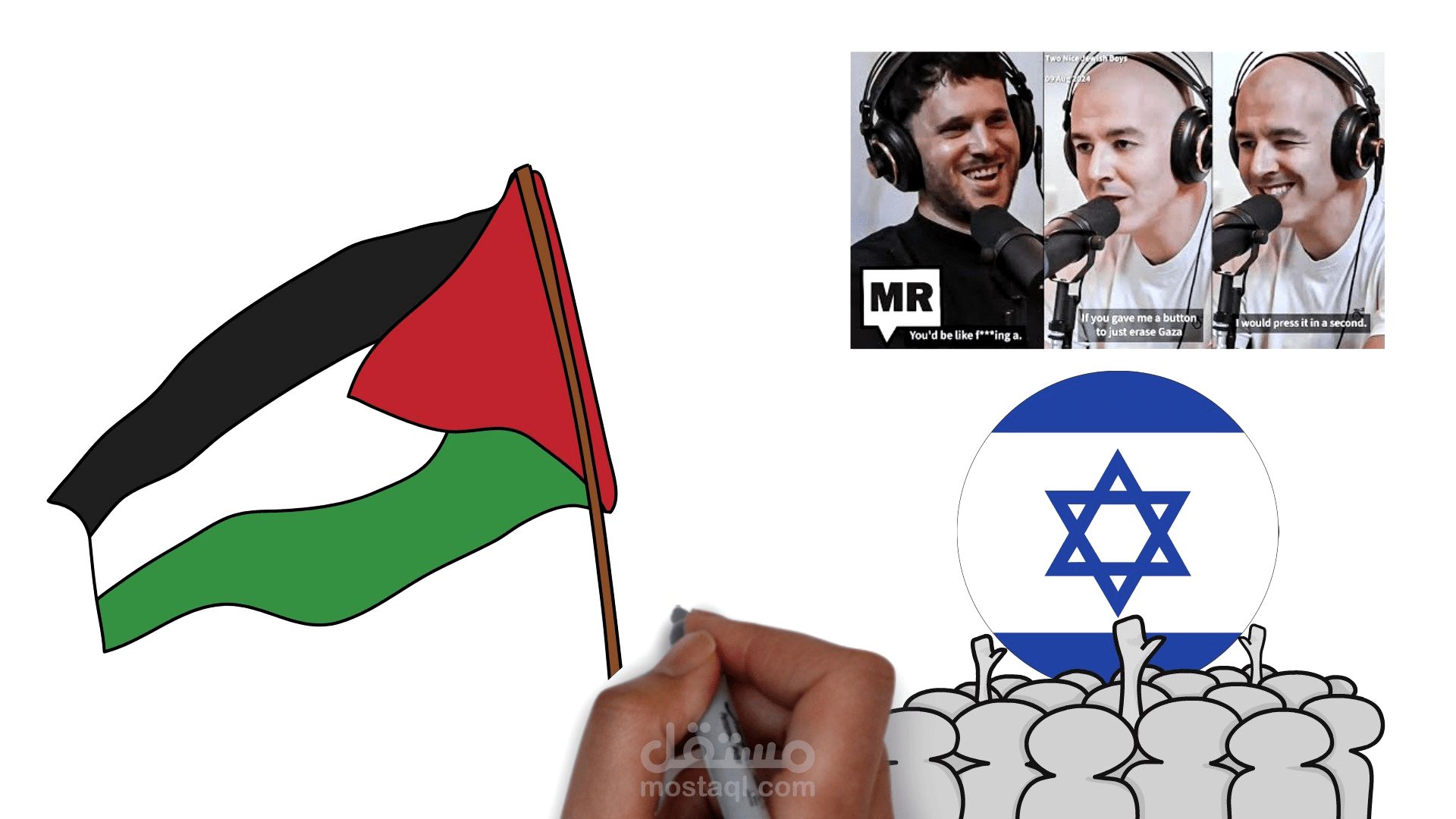 فيديو سبورة بيضاء Whiteboard animation لقناة يوتيوب أجنبية بعنوان "Dehumanization - Inside the Evil Mindset that Sparks Genocide"