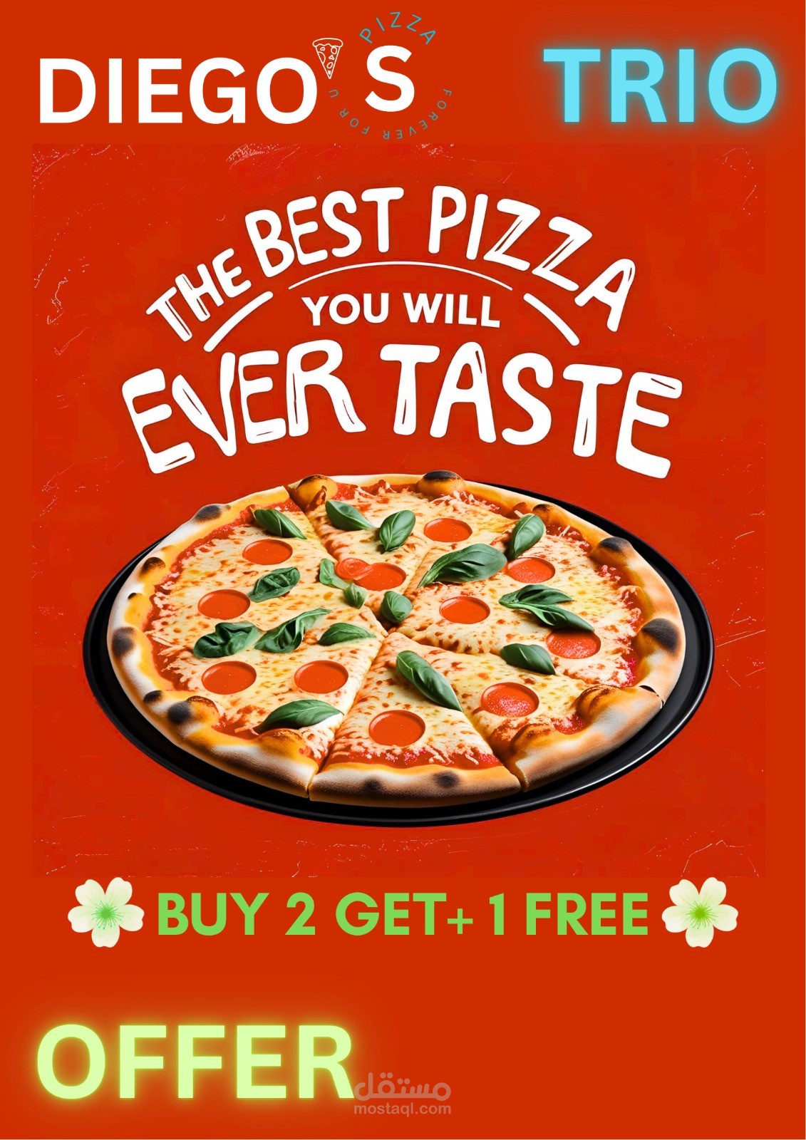 A poster for a restaurant offer