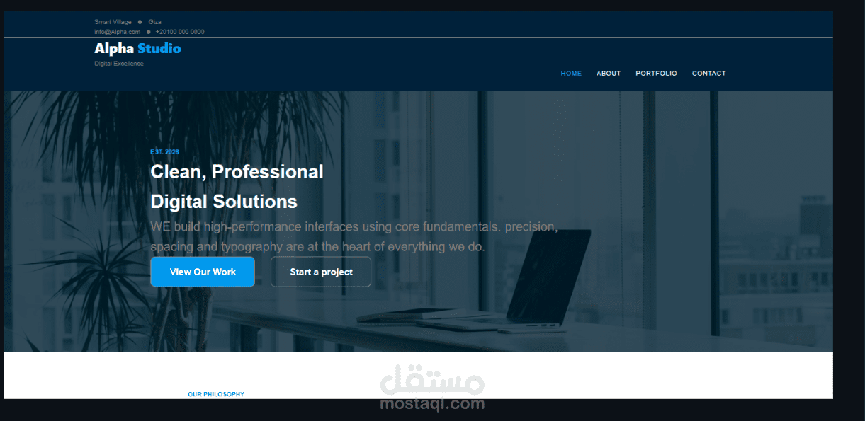 Alpha Studio Landing Page
