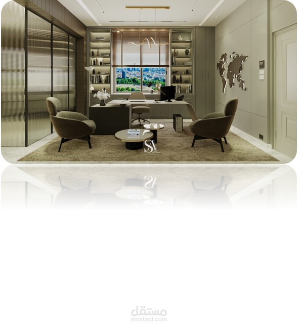 تصميم داخلي لمكتب هندسي