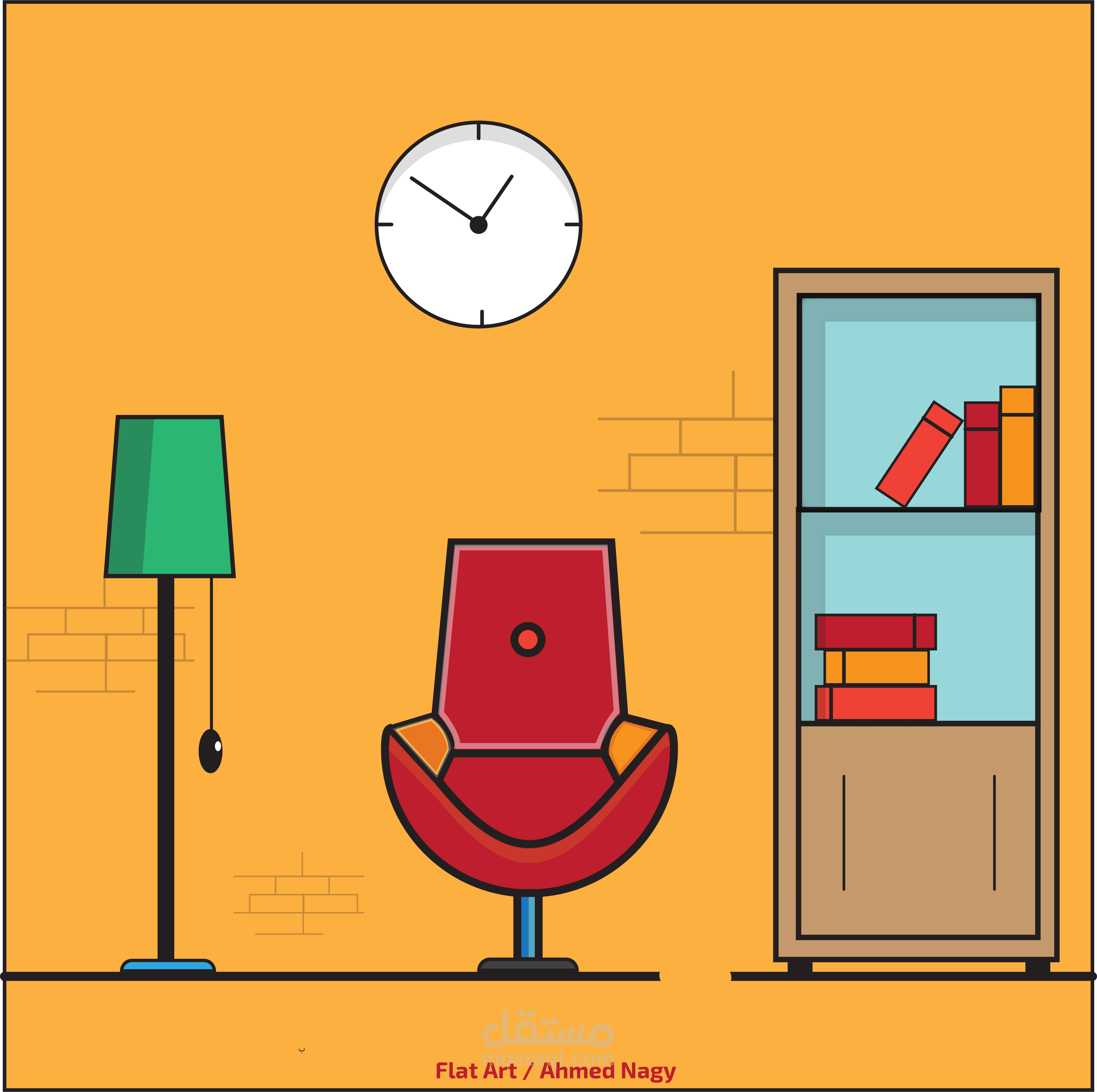 رسم فلات آرت لعمل اطفالي