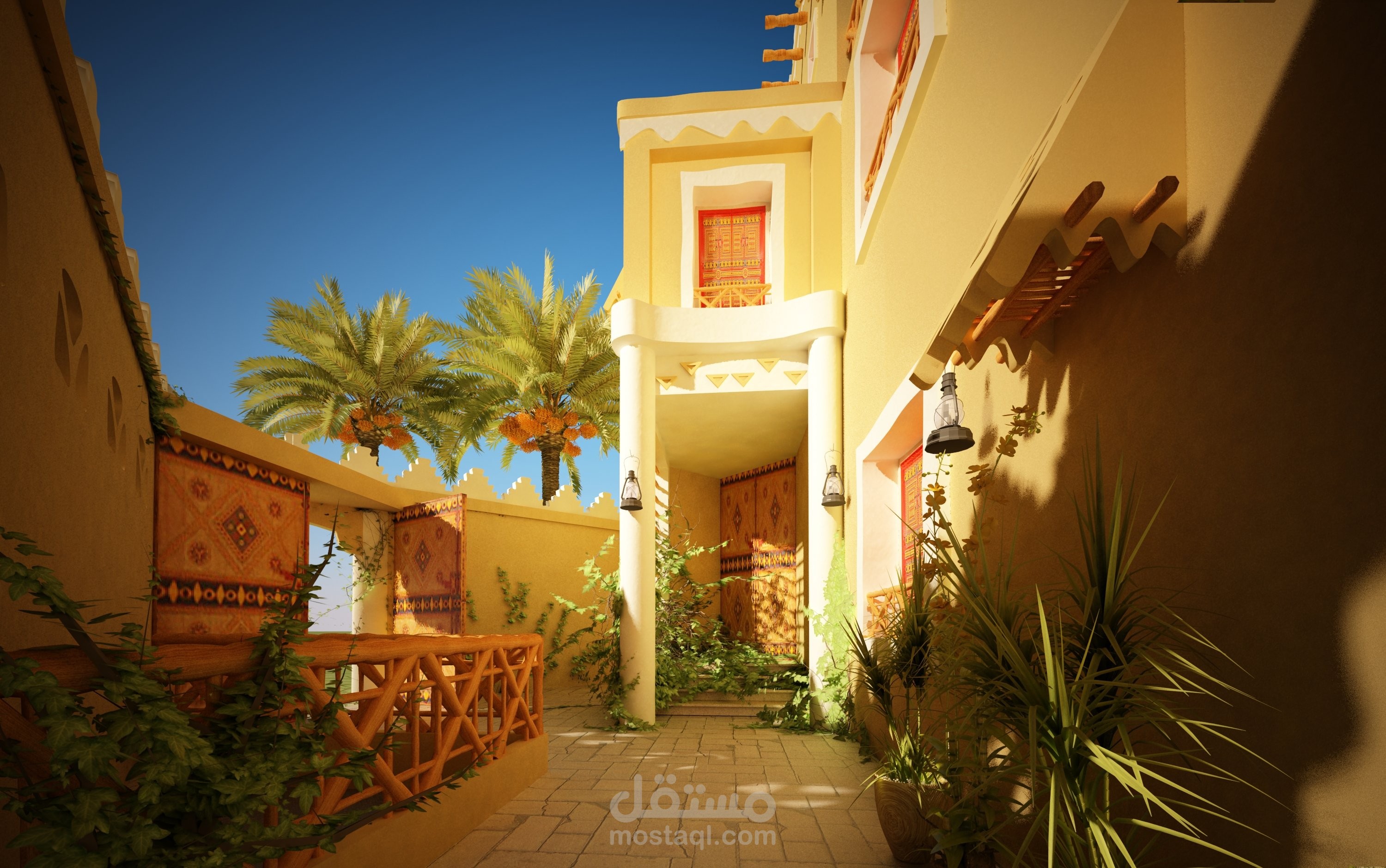 مدخل فيلا طراز نجدي