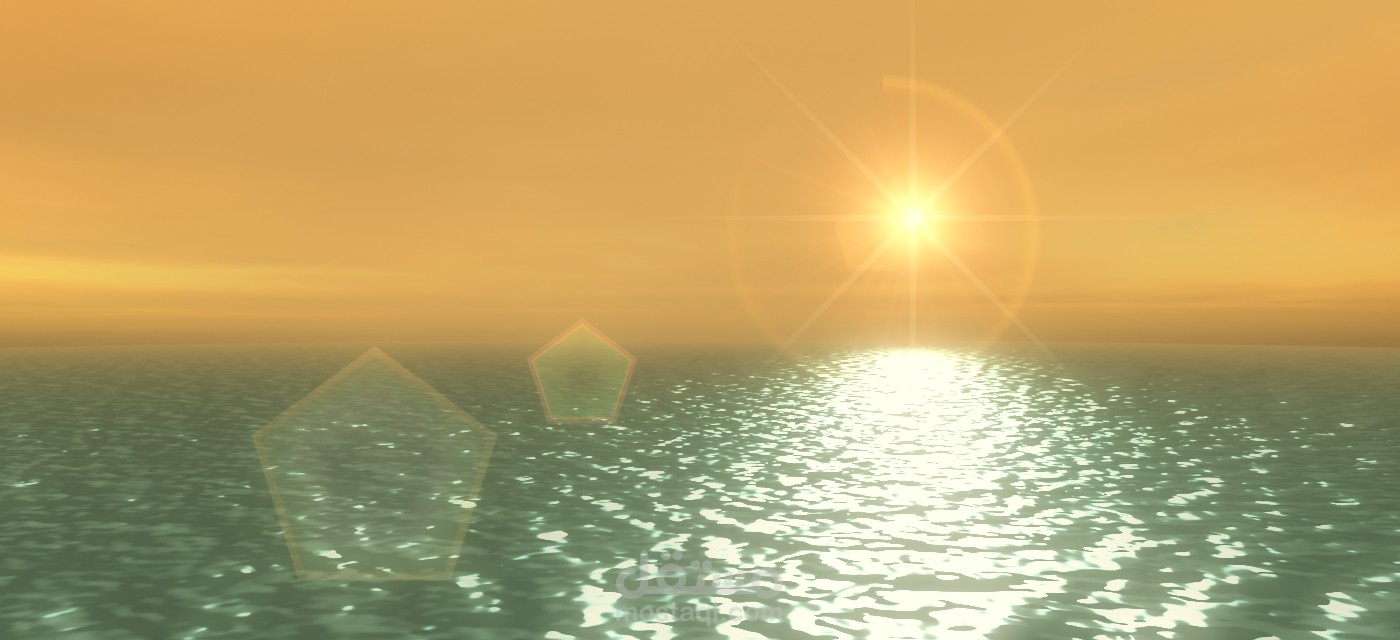 مشهد الغروب 3dmax باستخدام الثريدي ماكس