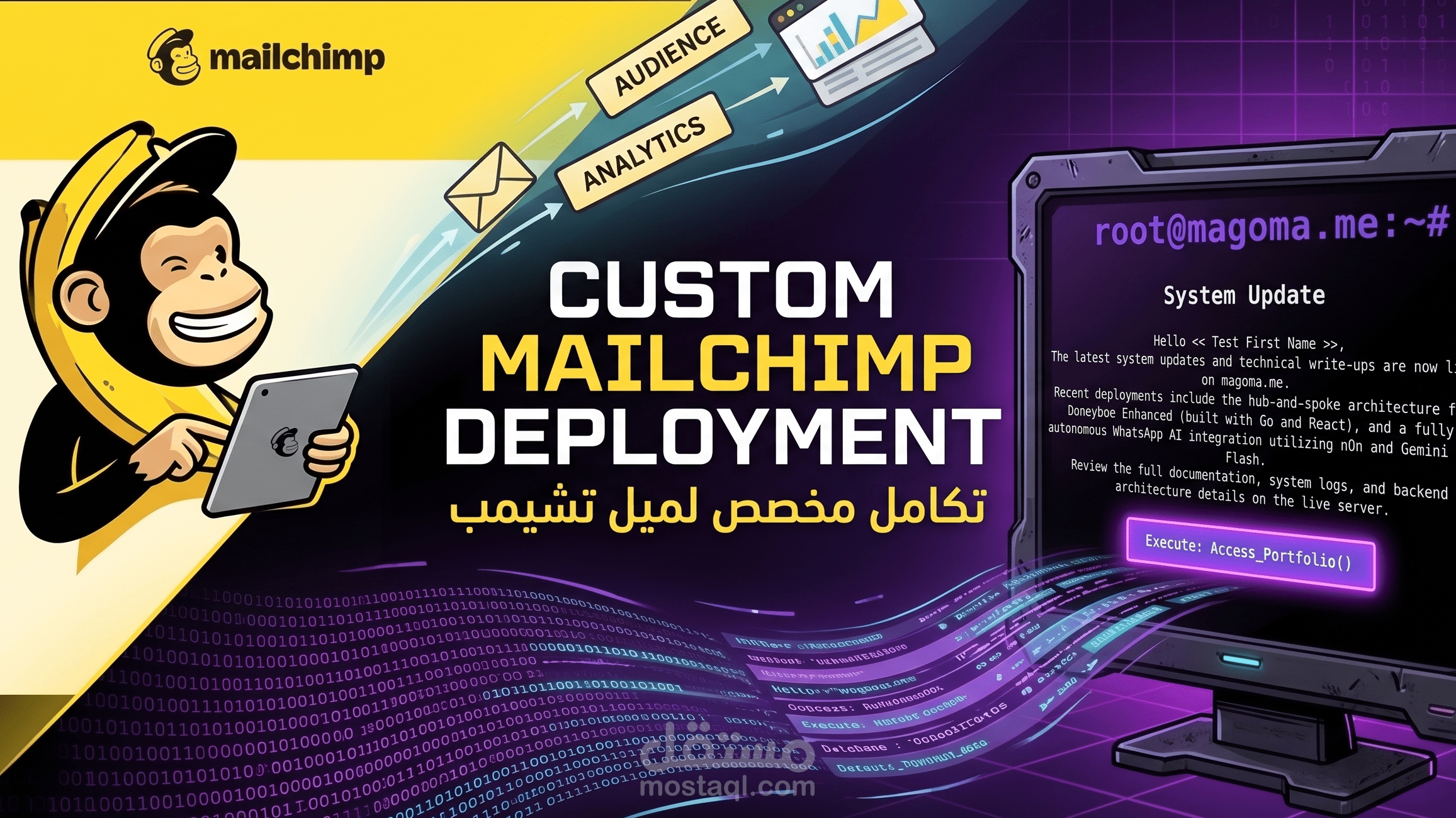 إعداد البنية التحتية للبريد الإلكتروني وتصميم قوالب مخصصة لحملات ميل تشيمب (Mailchimp)