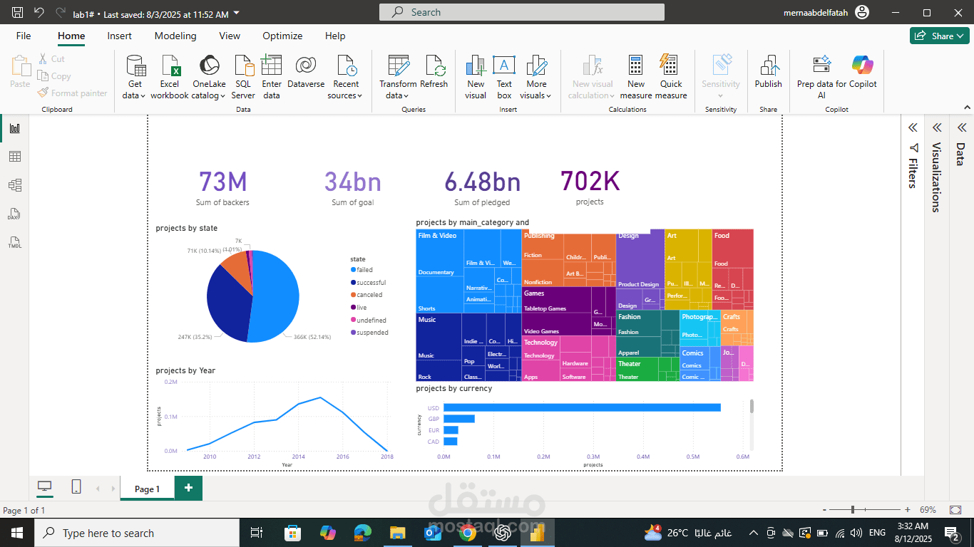 "Projects Performance Dashboard"