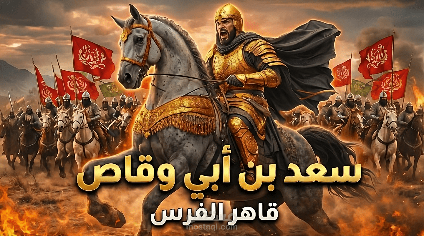 فيديو يوتيوب بالذكاء الصناعى عن  قصة سعد بن أبي وقاص