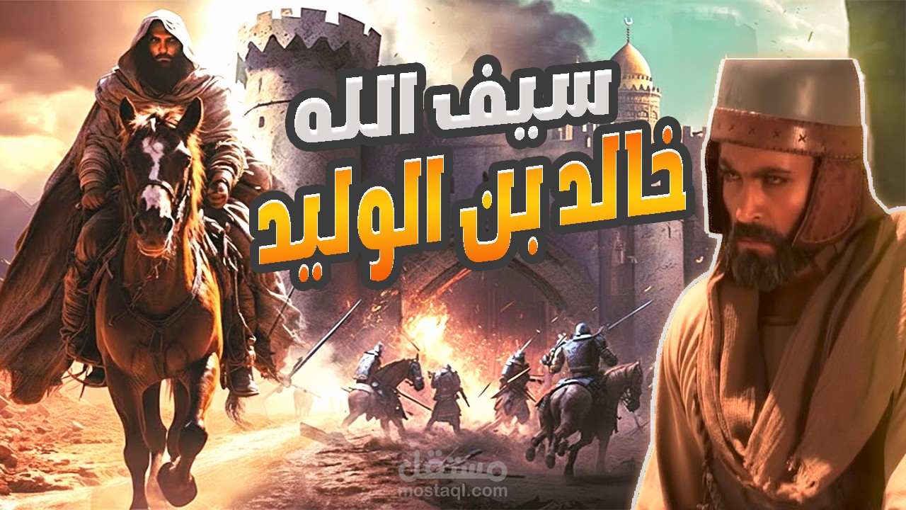 مونتاج فيديو وثائقي عن خالد بن الوليد فاتح القدس لصالح قناة حكايات ناو