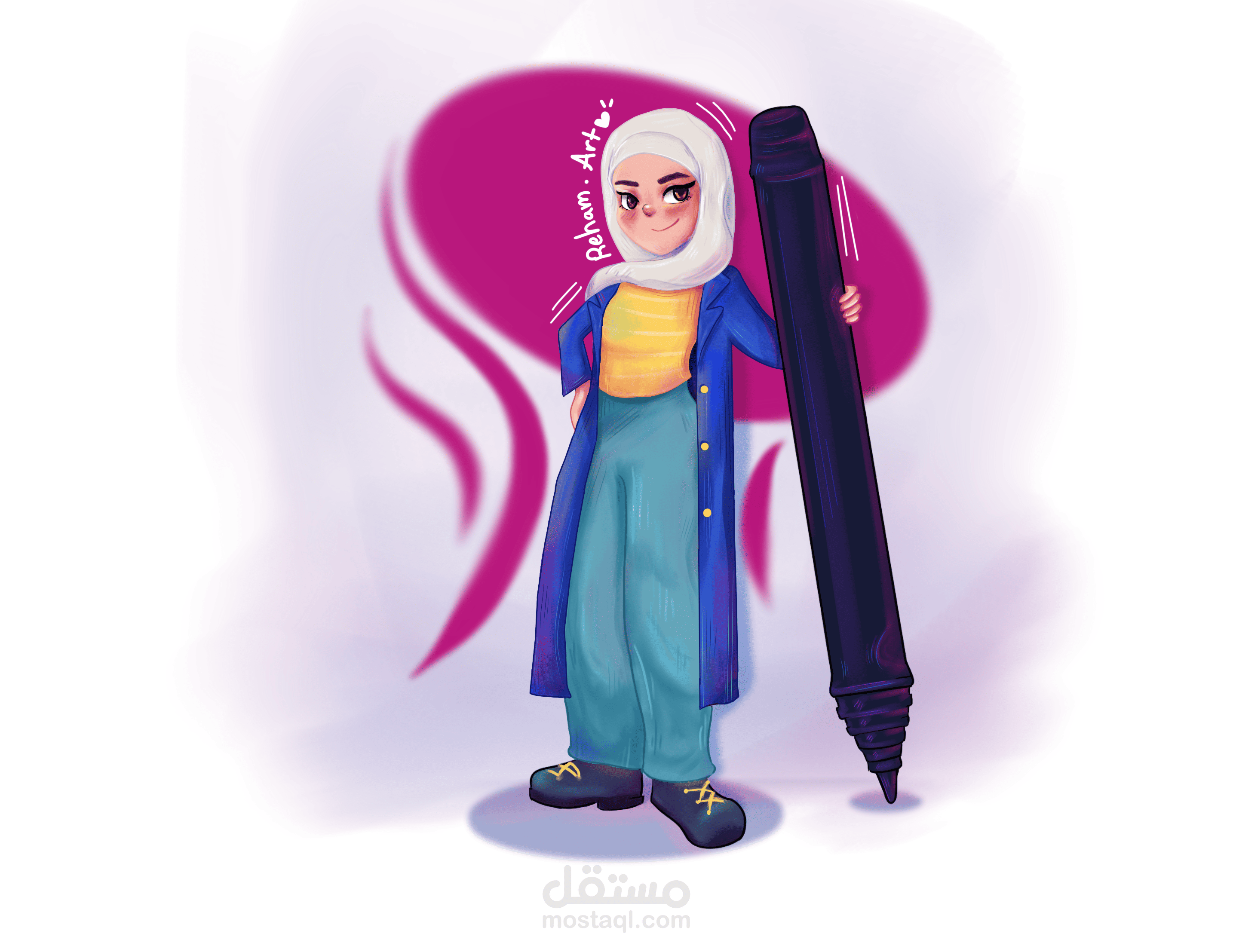 رسم شخصيات كرتونية