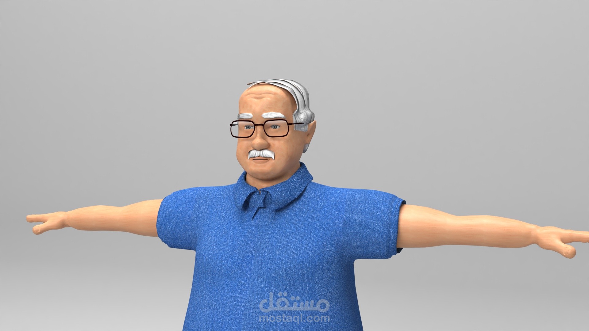 تصميم لشخصية رجل ثلاثي الأبعاد