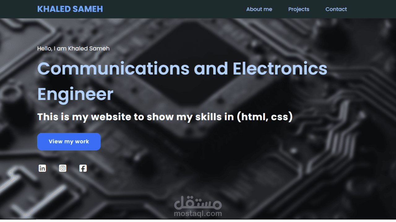 موقعي الاليكتروني -  Personal Portfolio