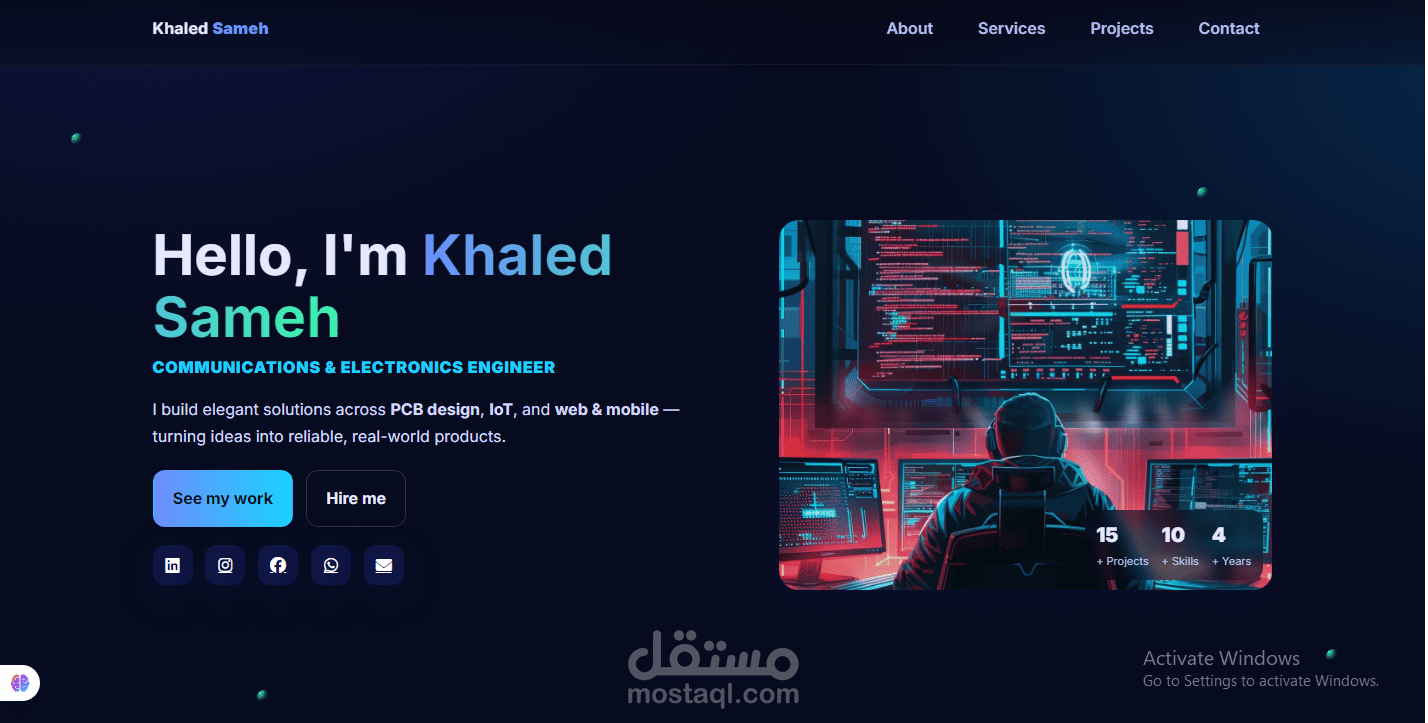 موقعي الاليكتروني - Personal Portfolio ( الجديد )