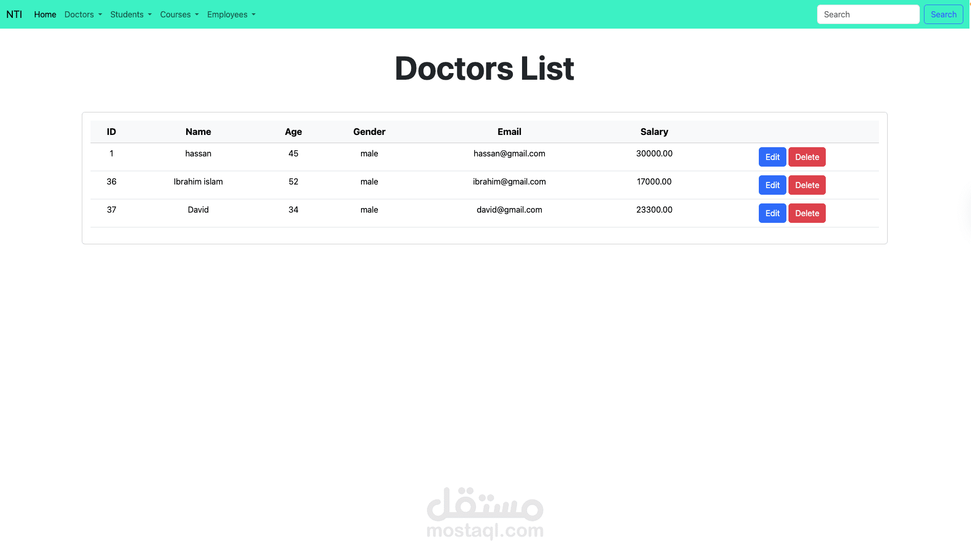 Laravel student management system Full-stack website