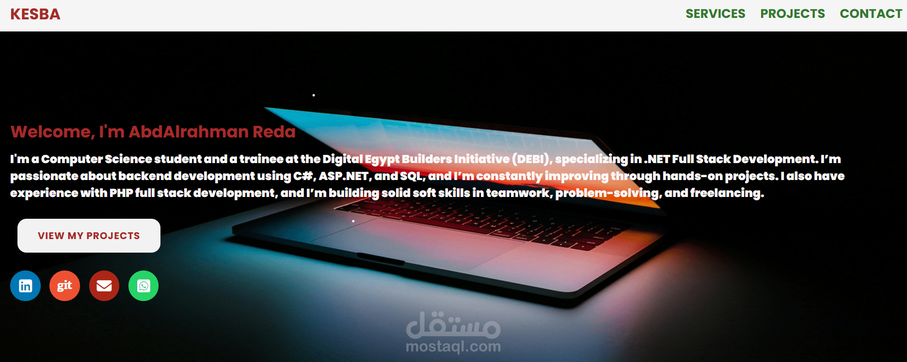 حافظة اعمال مبدئية portfolio