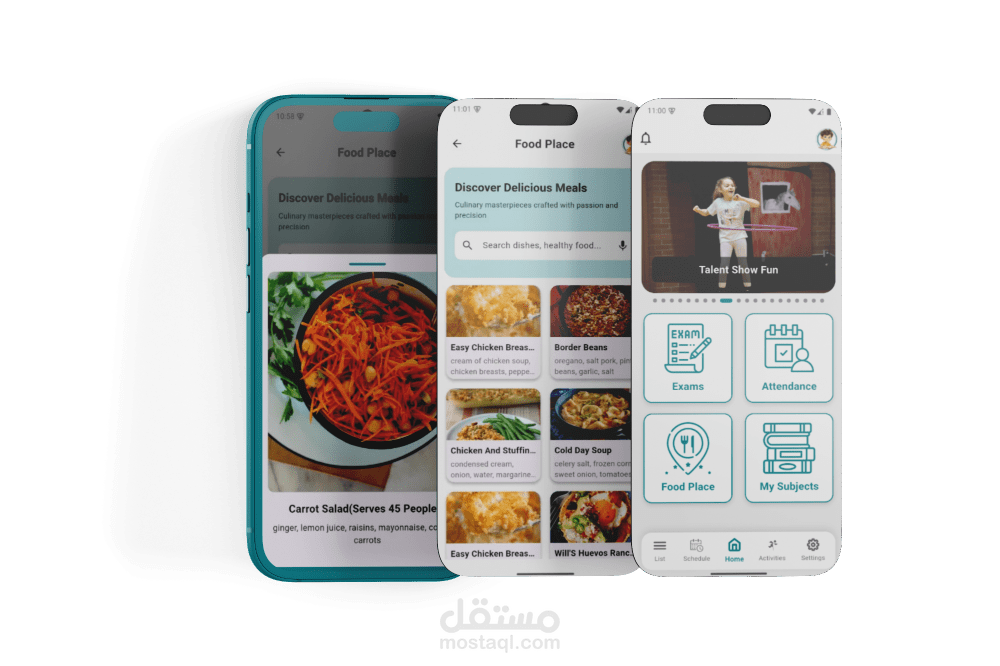 EduNourish App : نظام ذكي متعدد التطبيقات لإدارة المدارس وربط الطالب والمعلم وولي الأمر عبر تطبيق واحد متكامل