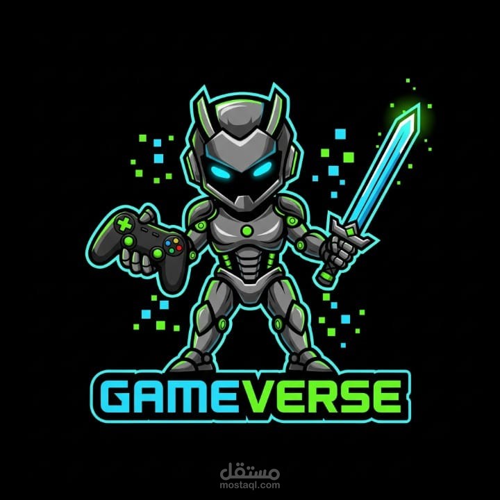 تصميم شعار (لوجو) لقناة ألعاب احترافي بأسلوب الماسكوت (Mascot)