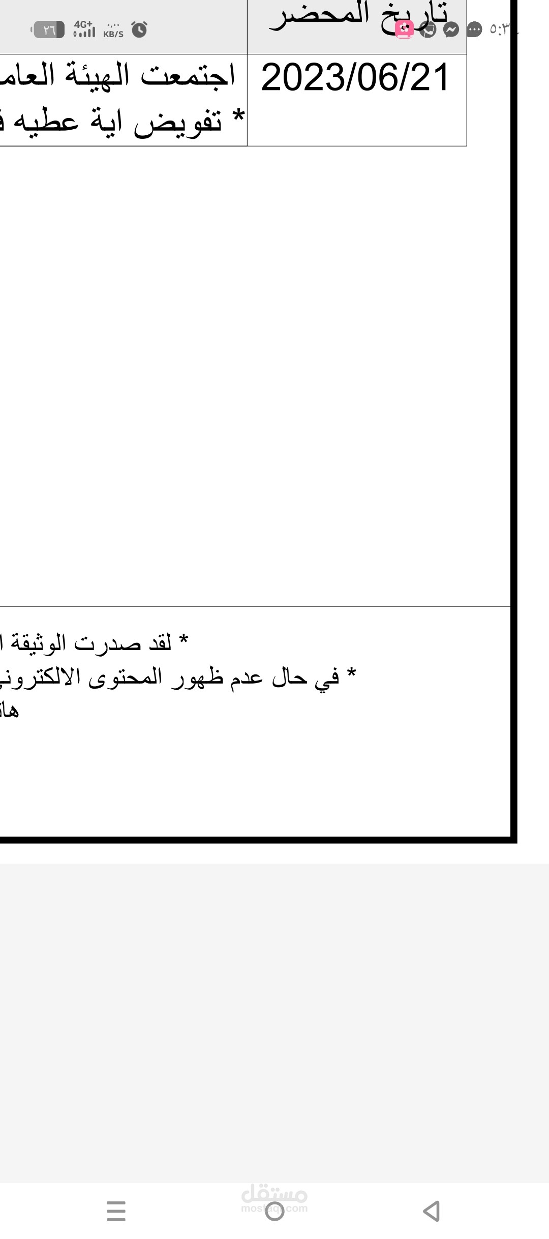 مفوض معاملات ادارية ومالية