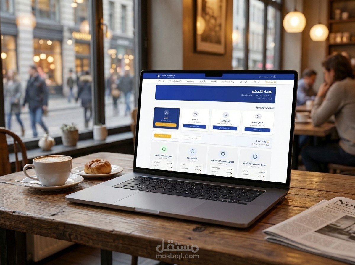 نظام إدارة الأندية الرياضية: لوحة تحكم تفاعلية بـ React.js & Tailwind