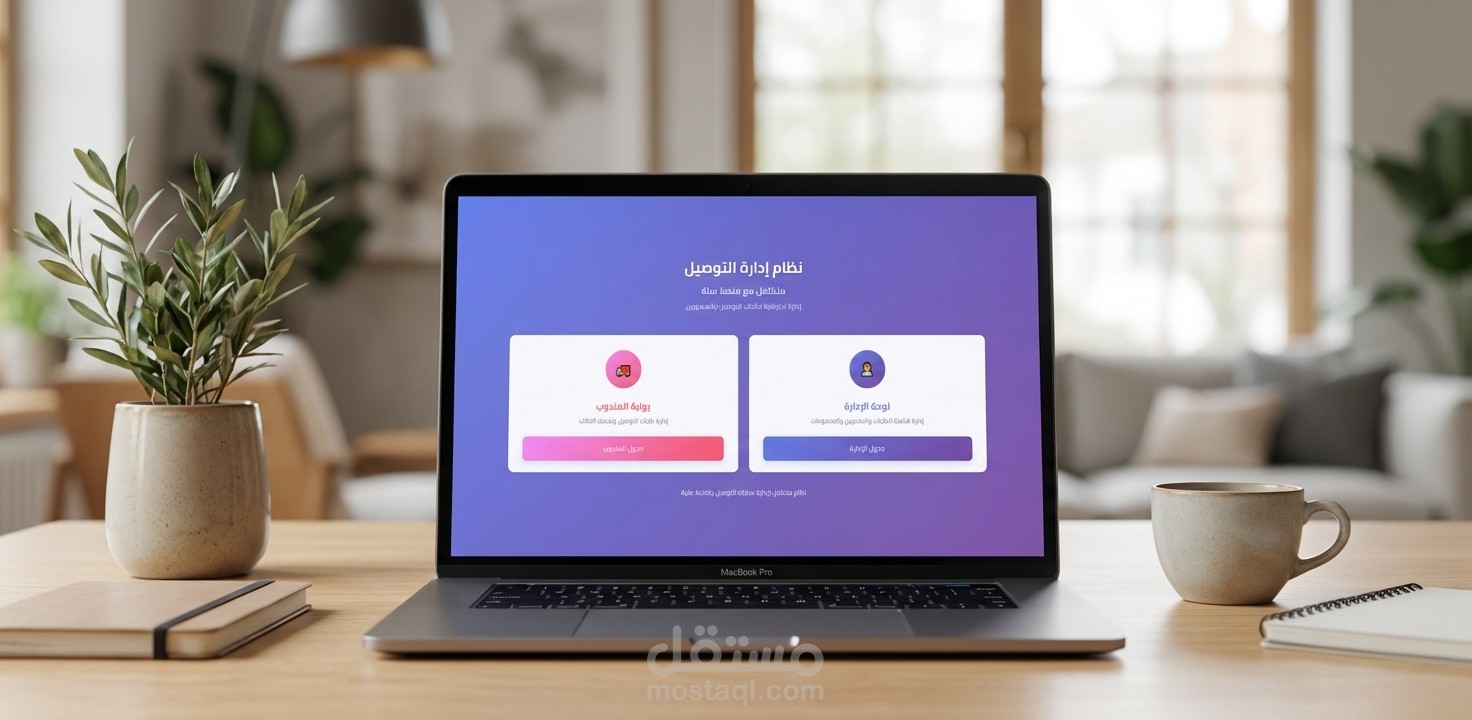 نظام متكامل لإدارة التوصيل وربطه مع منصة سلة