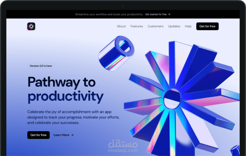 Saas White Landing Page