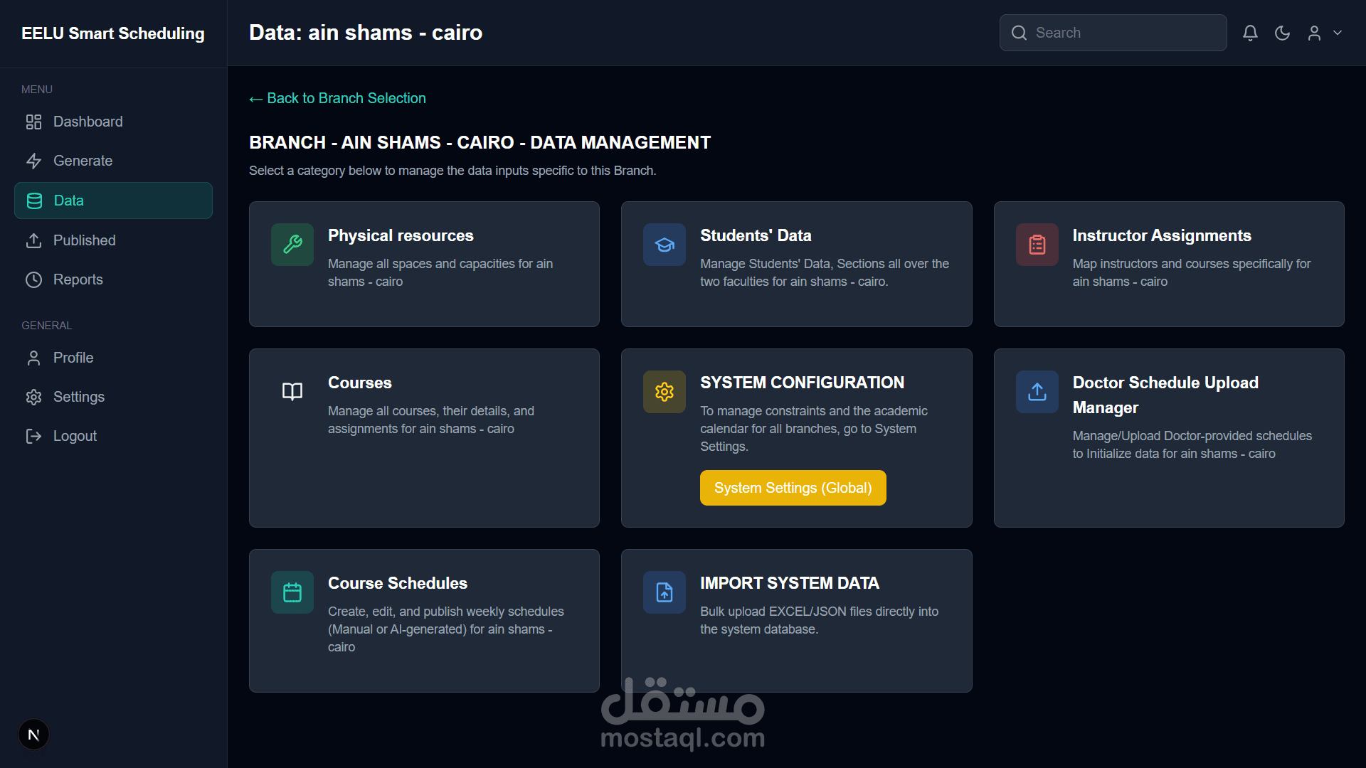 نظام جدولة ذكي للجامعات يعتمد على تقنيات الذكاء الاصطناعي (Smart Scheduling System)