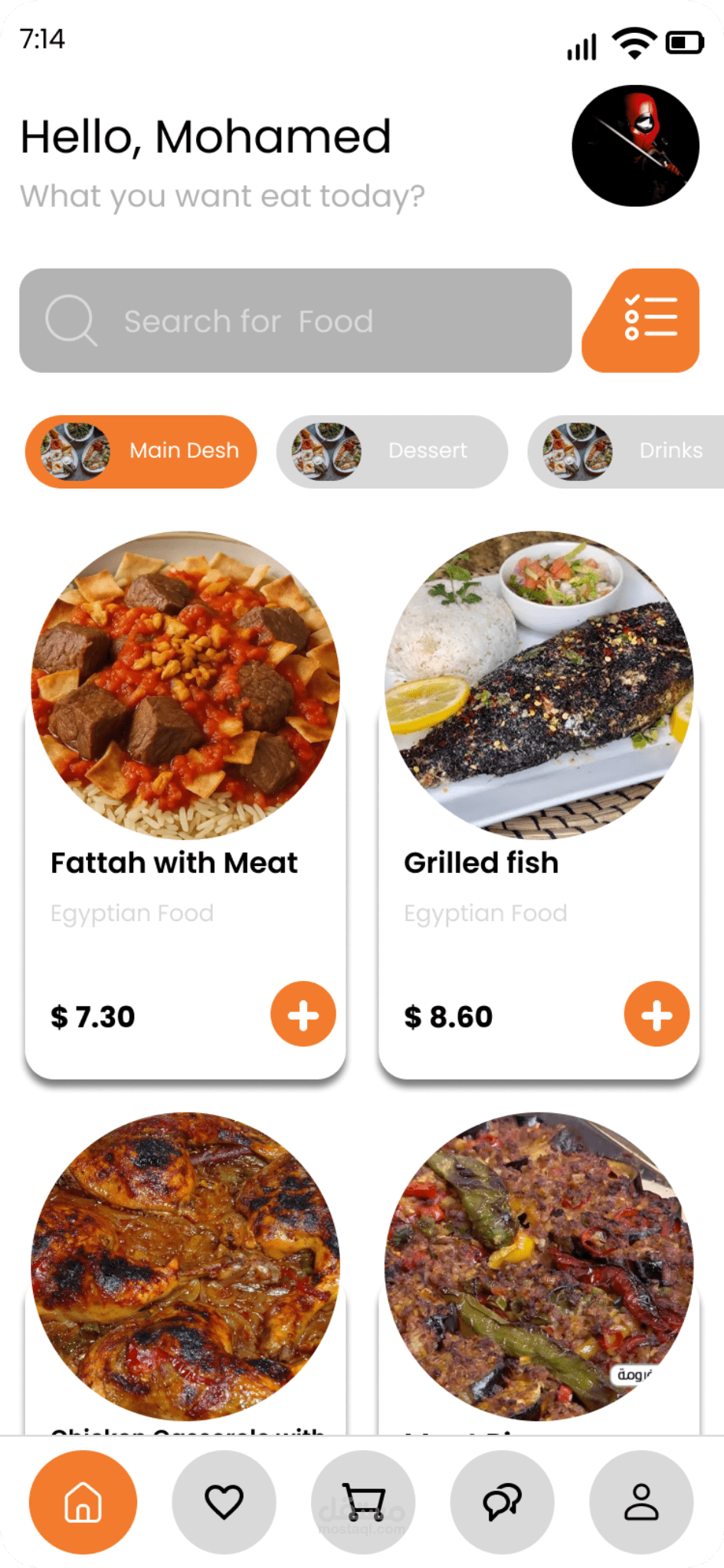 Matbakhna – Home-Cooked Food Ordering App UI/UX