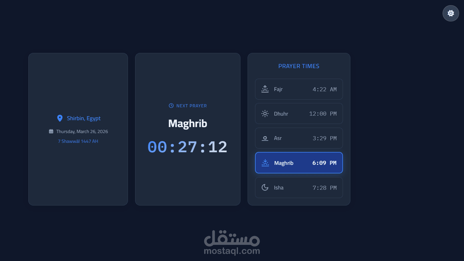 Prayer Times App