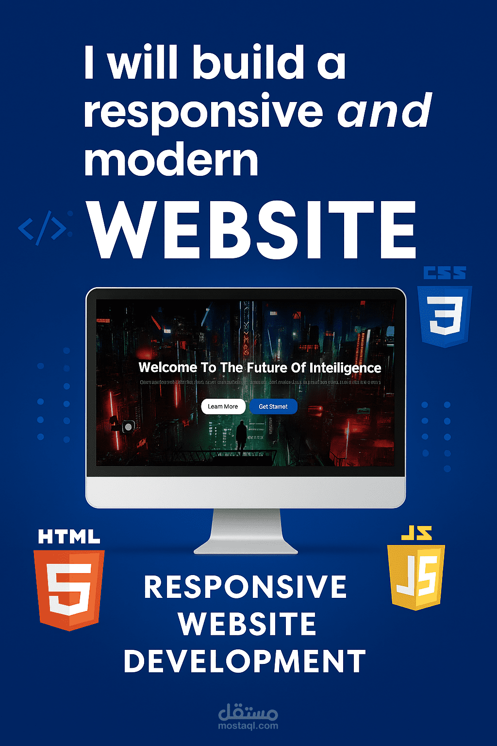 Responsive Website Development using HTML, CSS, and JavaScript
