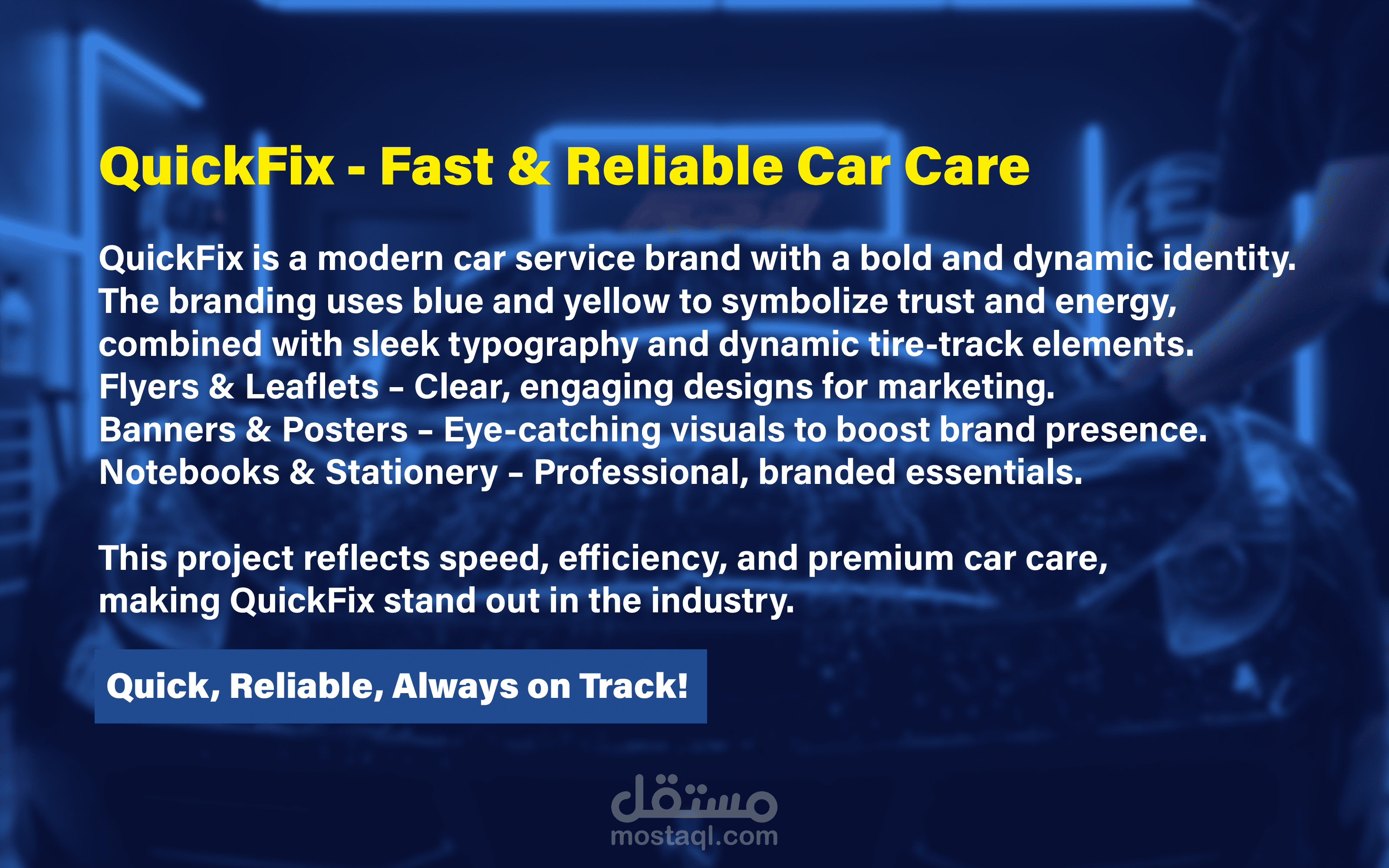QuickFix - Complete Brand Identity for Premium Car Care