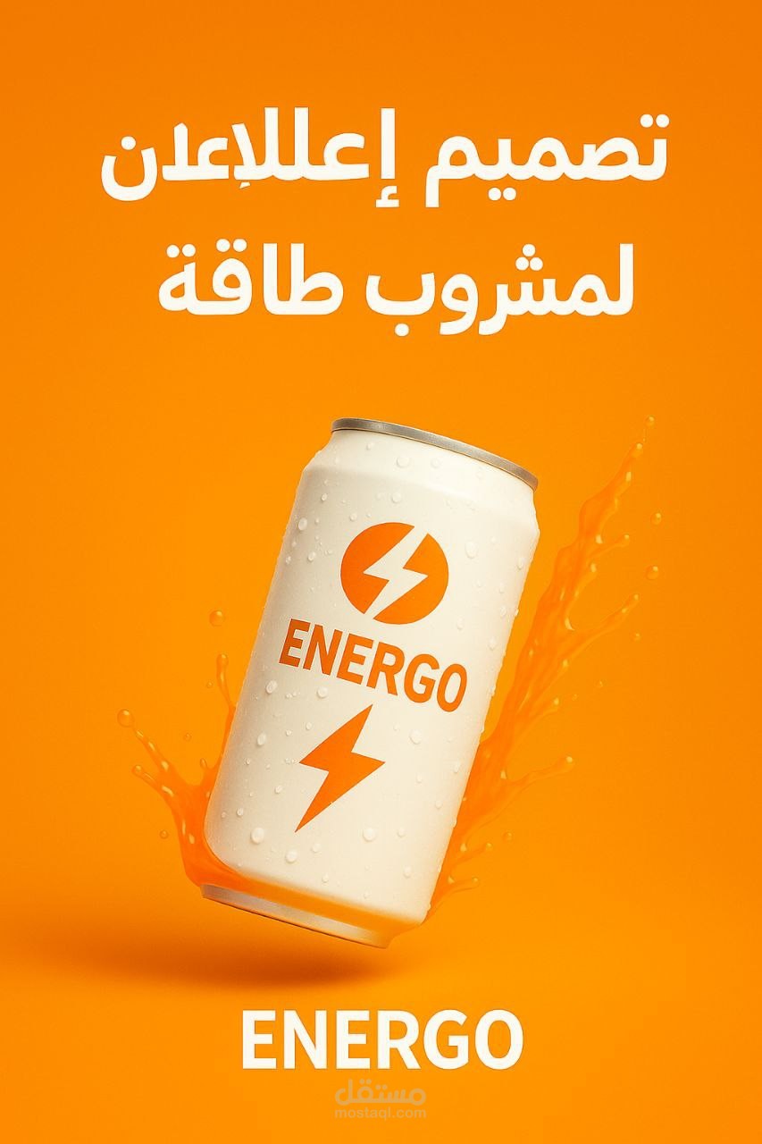 تصميم اعلان دعائي لمشروع طاقة ENERGO