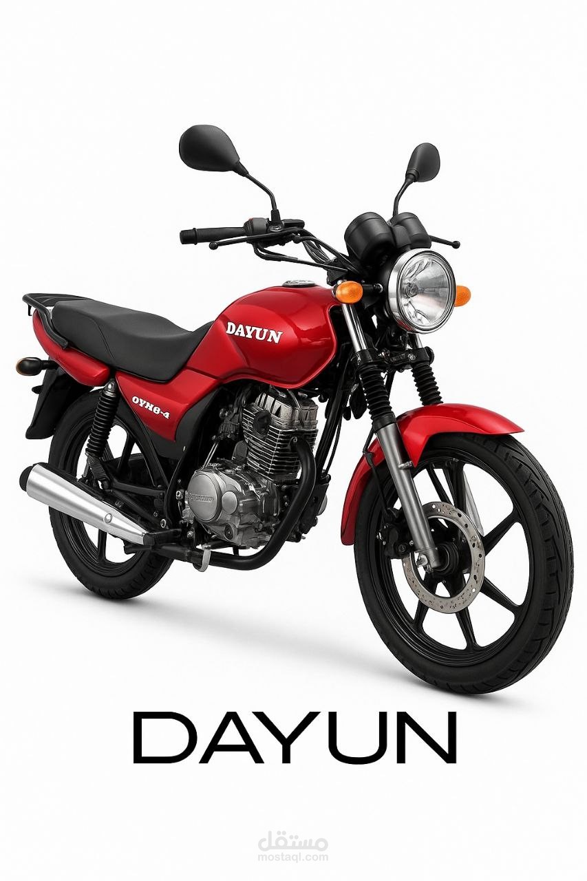 "دراجة نارية دايون DY150-4 باللون الأحمر"