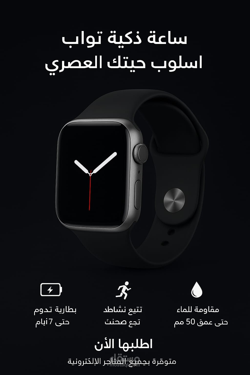 إعلان قصير لساعة ذكية – مونتاج وموشن جرافيك