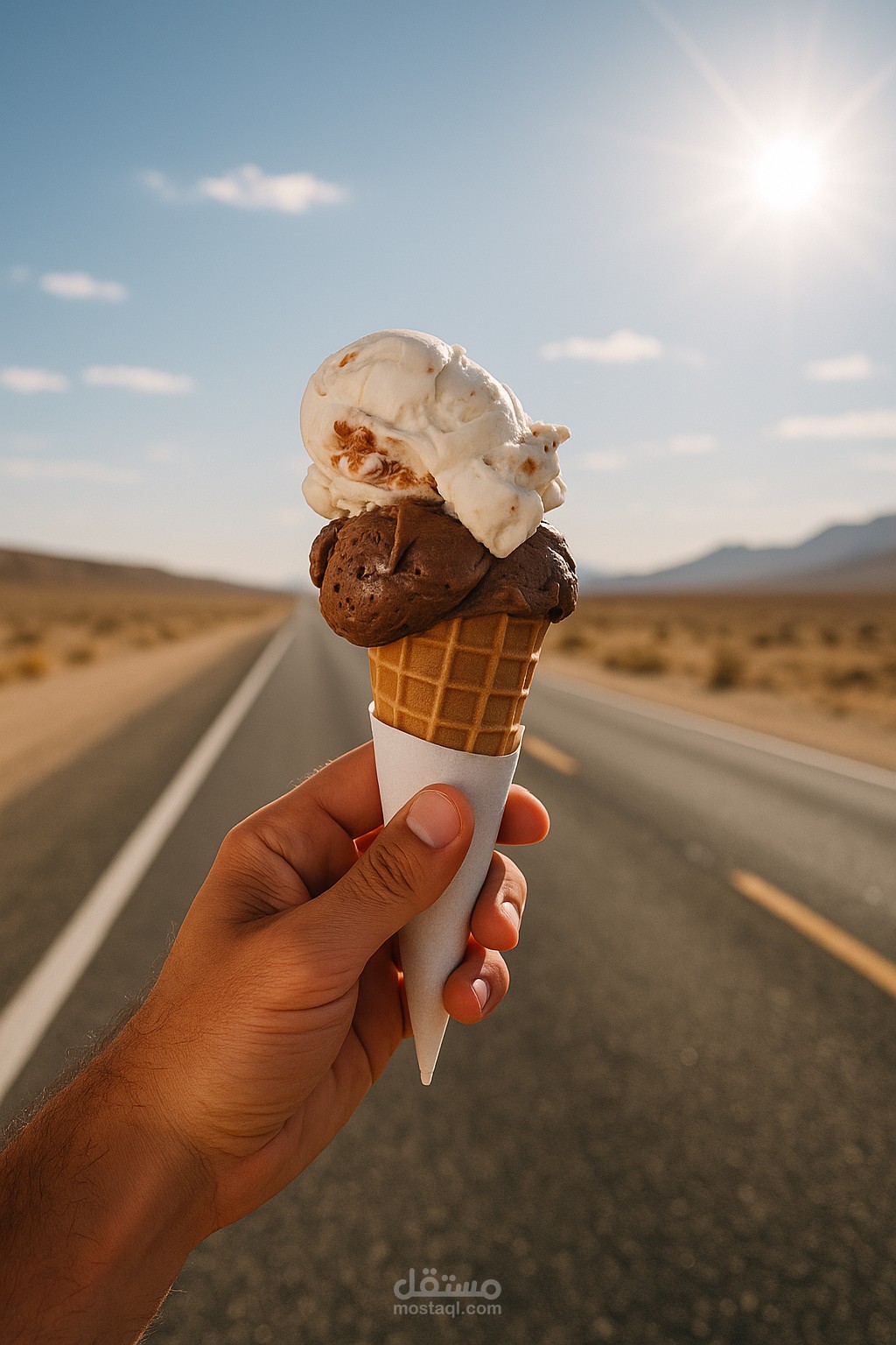 تصميم بوست إعلاني تجريبي  لمحل آيس كريم | Ice Cream Shop Ad Design