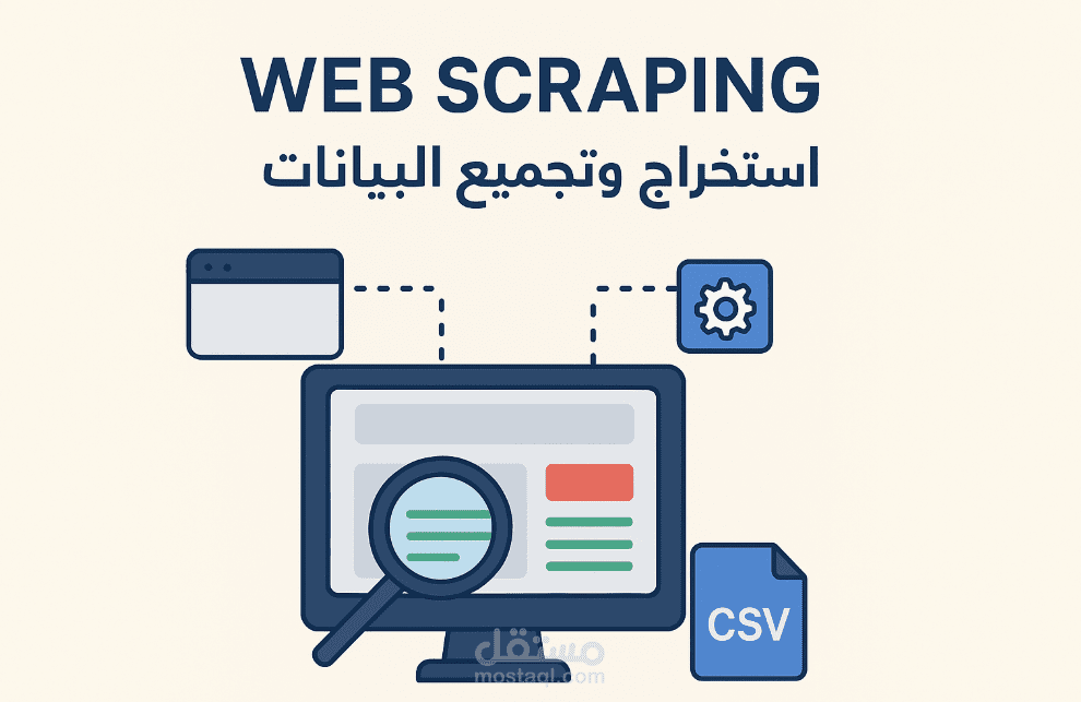 استخراج وتجميع بيانات (web scraping)