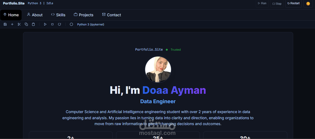 الموقع الشخصي (Portfolio Website)