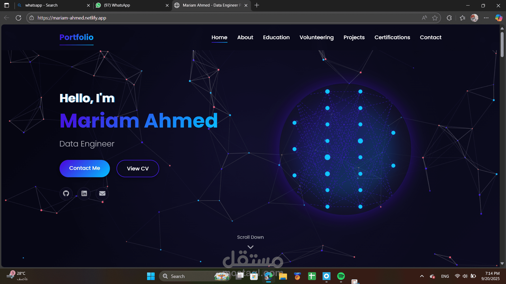 عمل موقع بورتفوليو احترافي