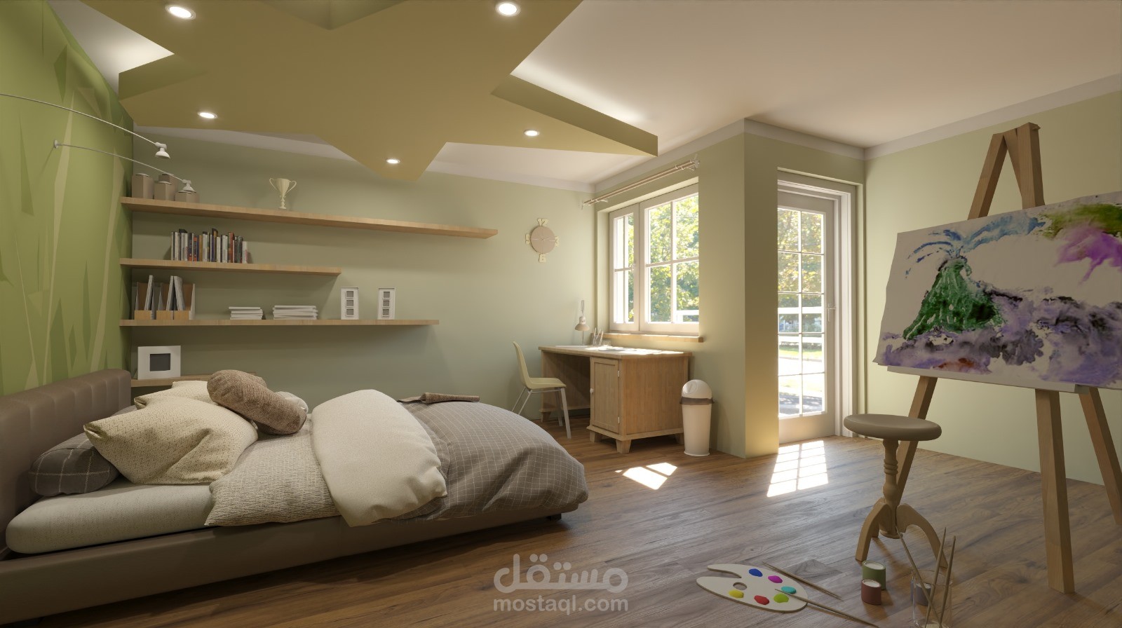 غرفة نوم اطفال تصميم 3d