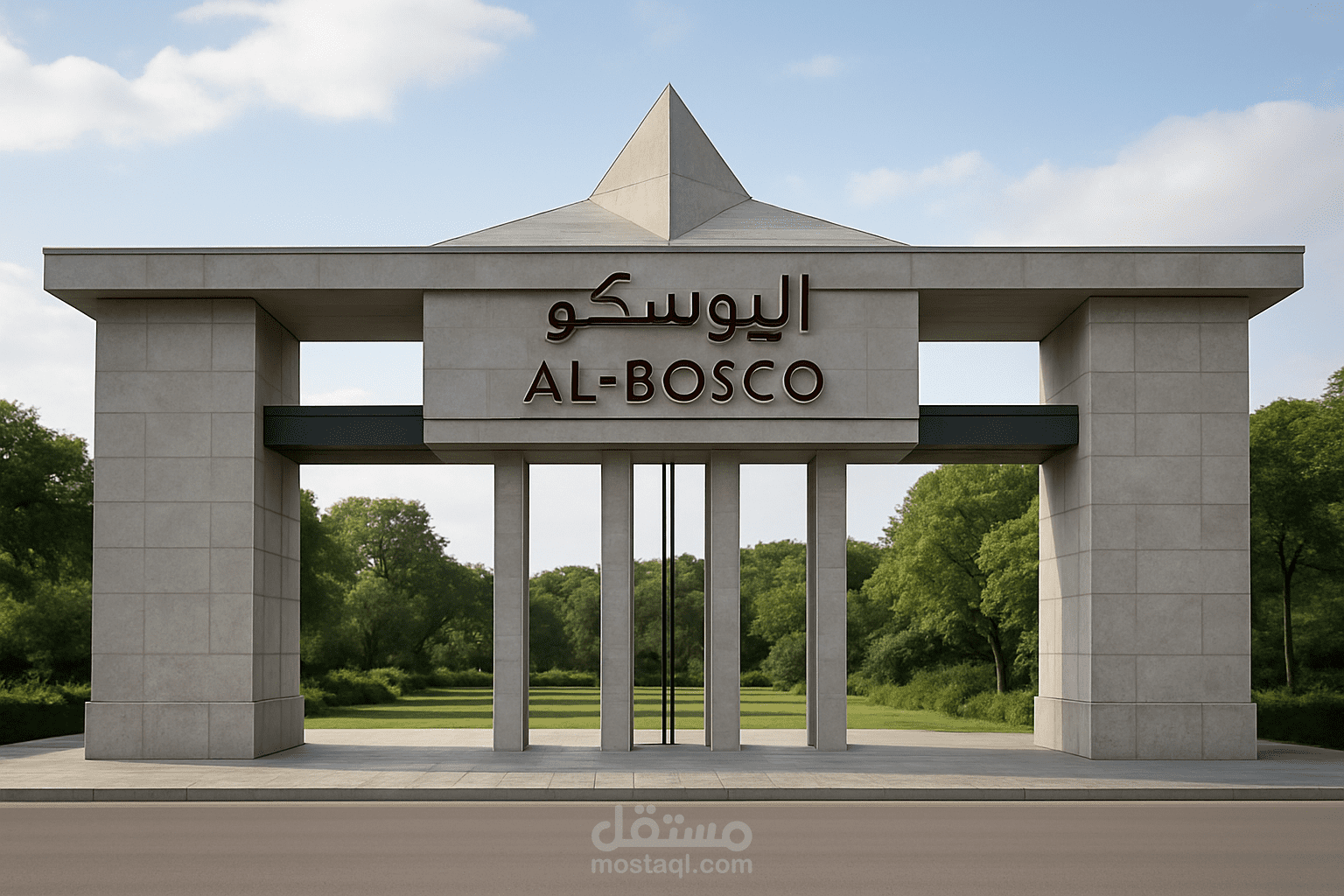 تصميم واجهة لحديقة عامة